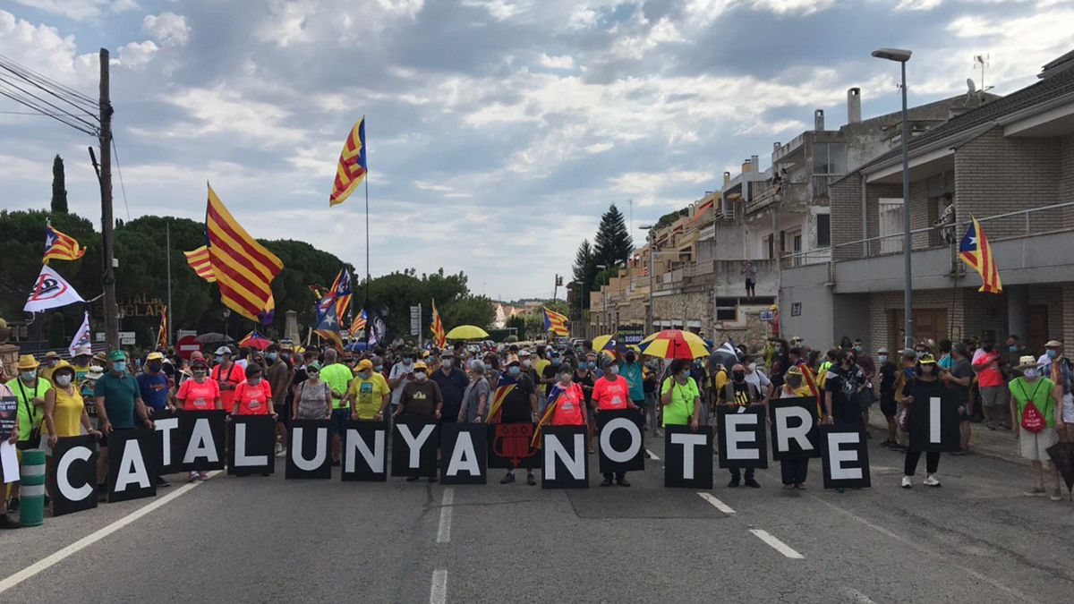 Manifestaciones antimonárquicas en Cataluña.