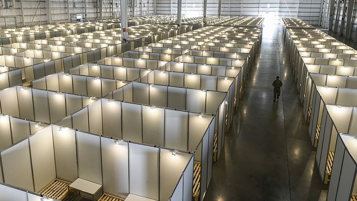 Centro de aislamiento de Tecnópolis.