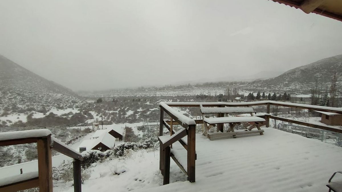 Imágenes de la nevada en Mendoza.