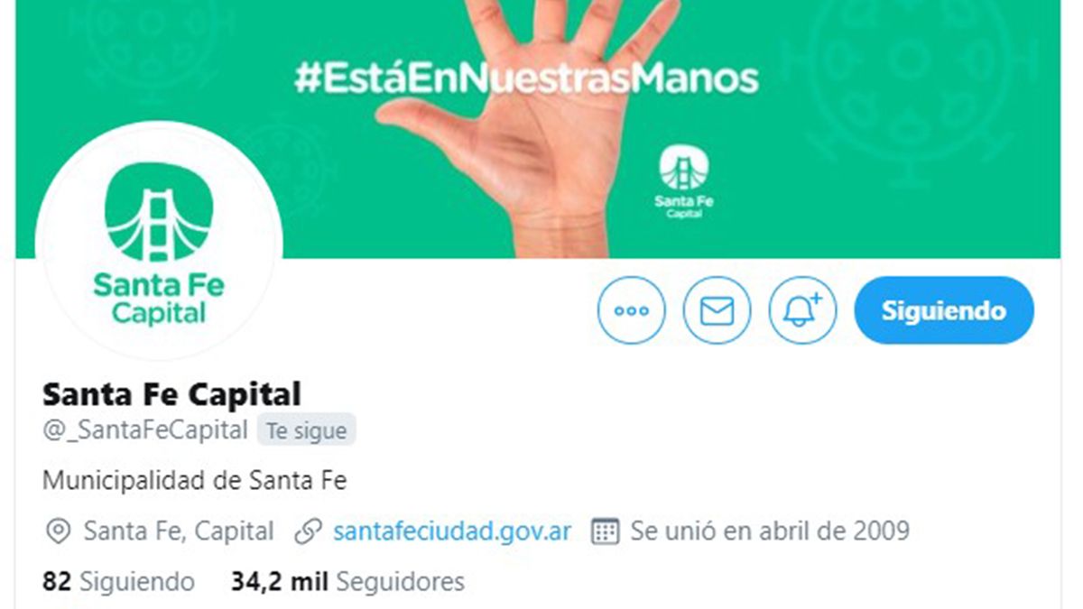 La cuenta de Twitter de la Municipalidad fue hackeada el jueves por la noche.