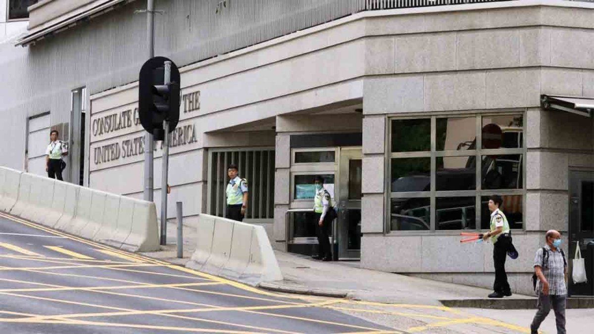 El consulado de Estados Unidos en Chengdu, China.