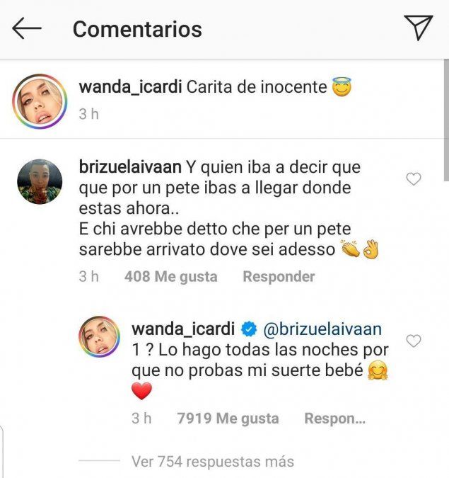 A Wanda le recordaron el video donde aparece haciéndole sexo oral a un hombre.