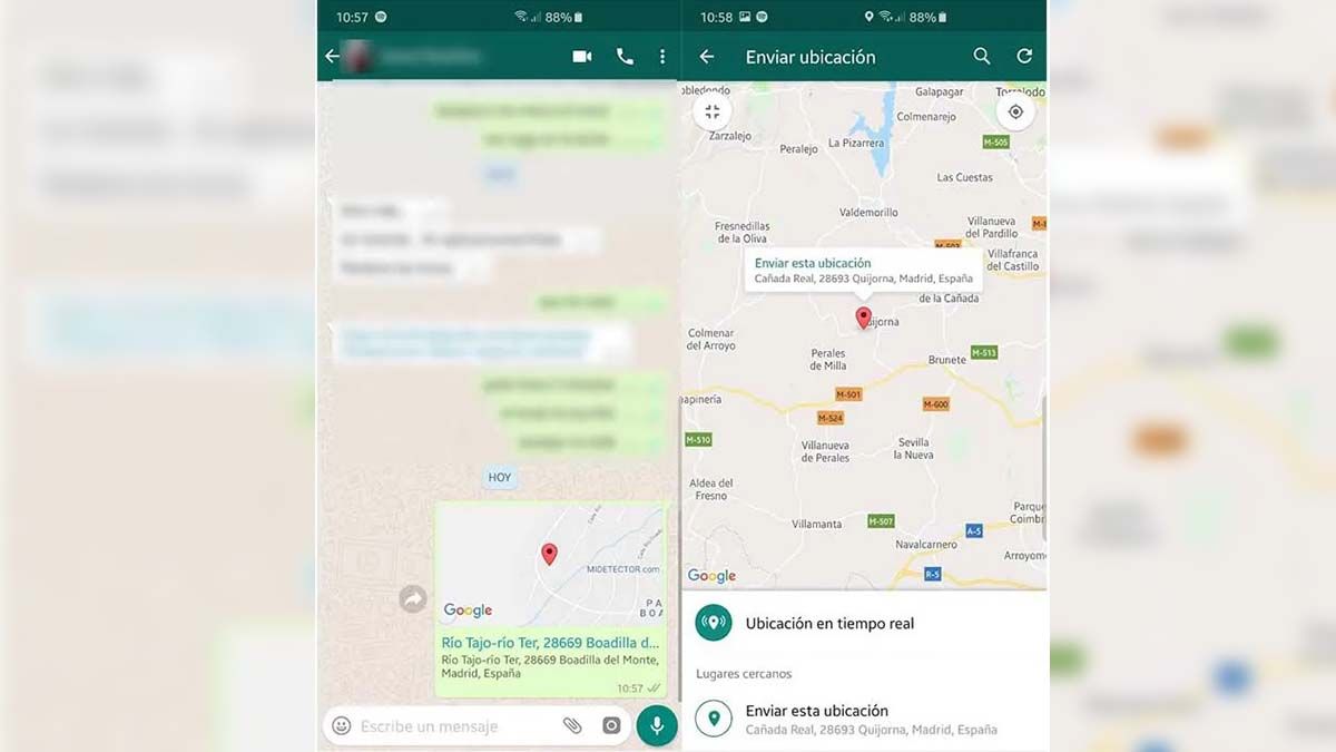 ¿Cómo puedo enviar una dirección distinta a la mía?