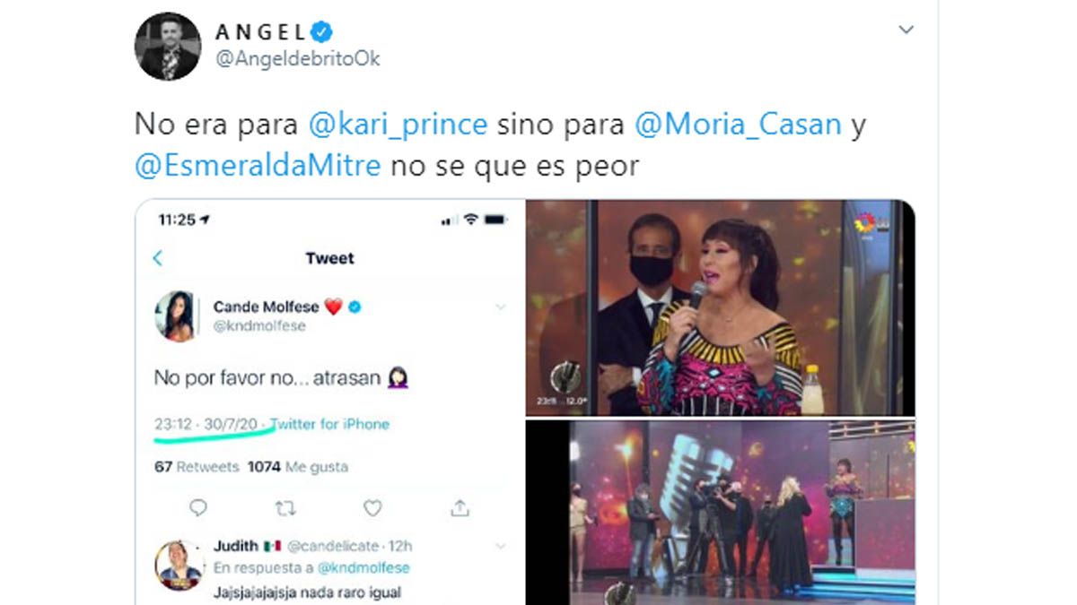 Tweet de Cande Molfese