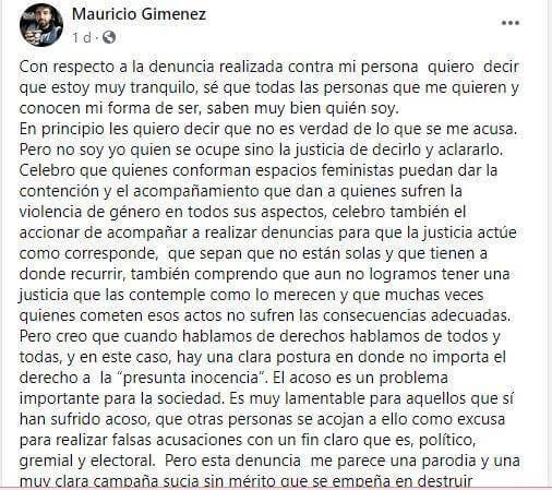 El descargo del pastor en las redes. (Foto: Facebook).