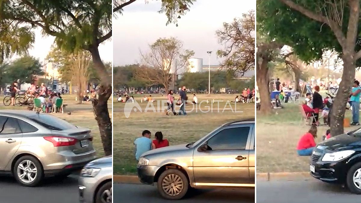 El Parque Federal se llenó de gente este domingo.