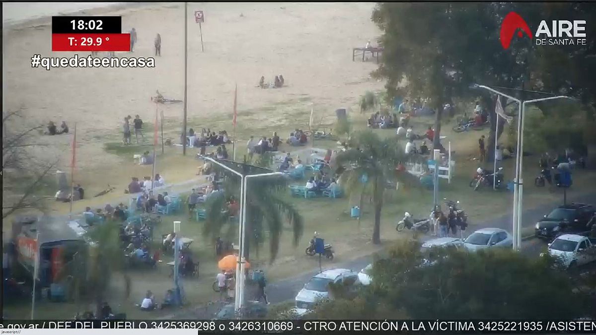 La costanera de Santa Fe por las cámaras de Aire de Santa Fe.