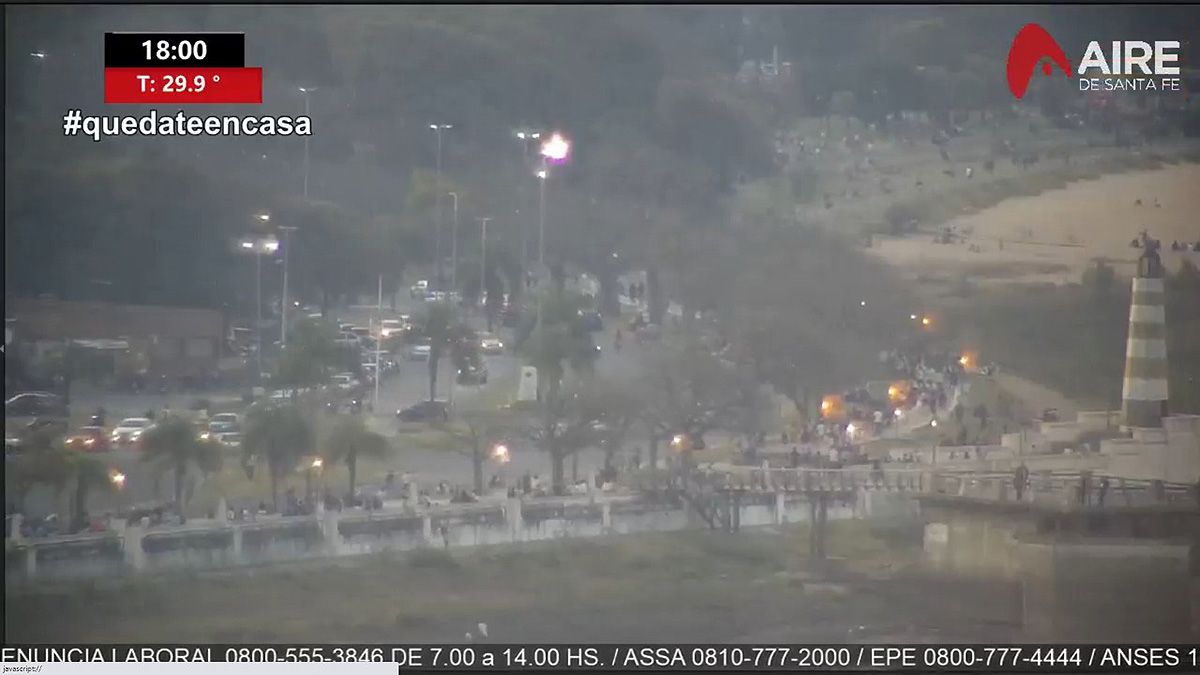 La costanera de Santa Fe por las cámaras de Aire de Santa Fe.