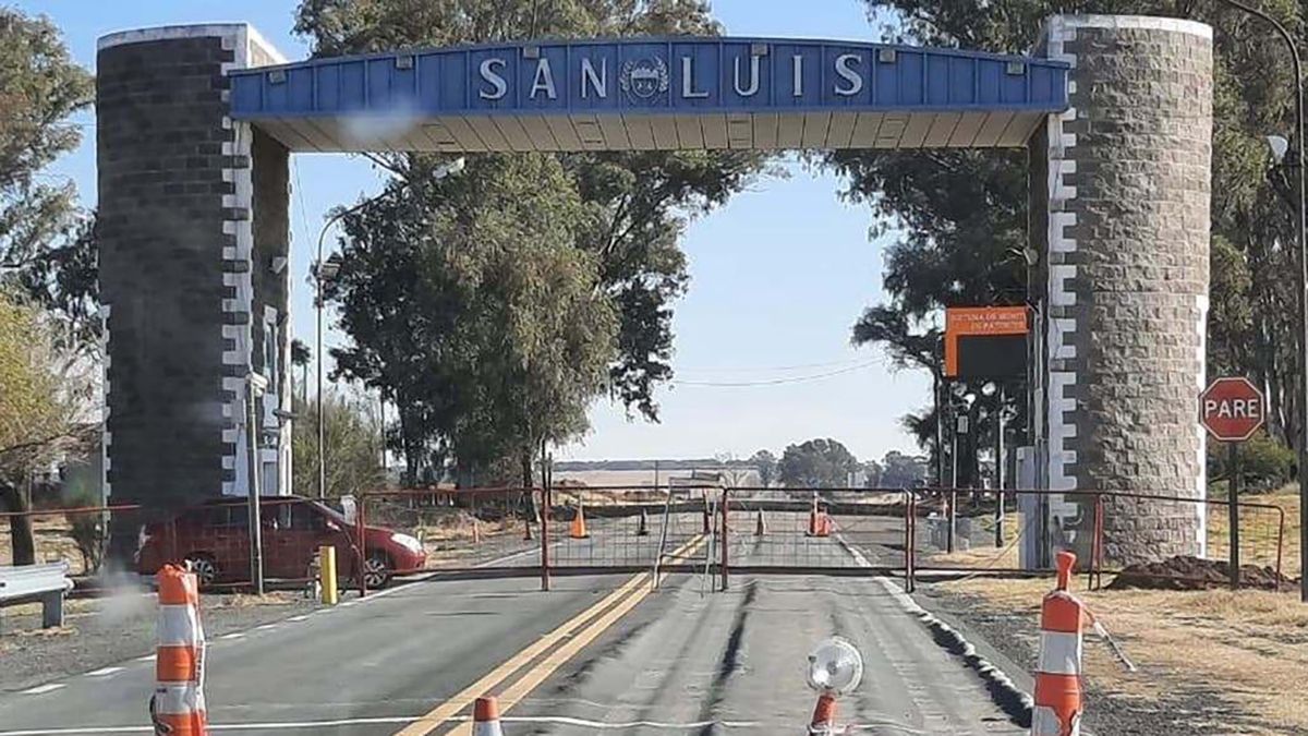 Uno de los ingresos a la provincia de San Luis, que controla estrictamente sus límites.