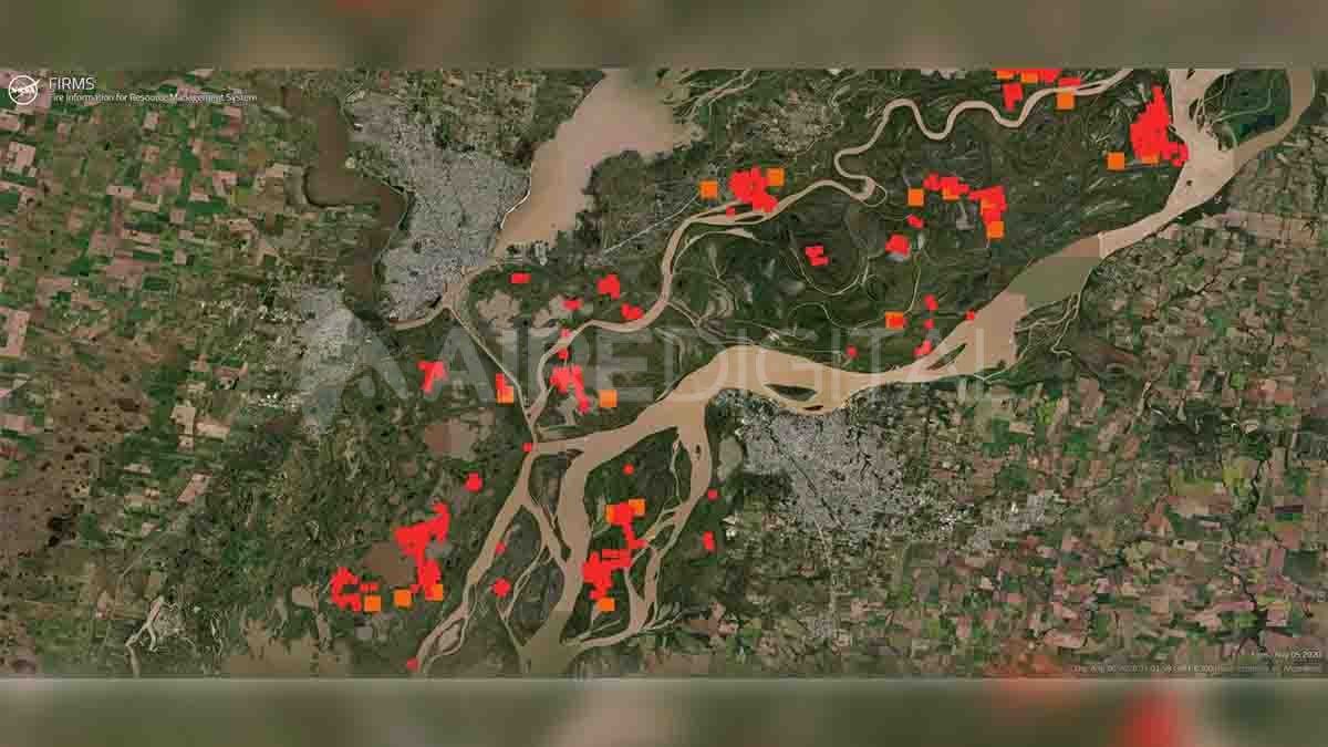 Las zonas de mayor calor registradas en la jornada de ayer en Santa Fe