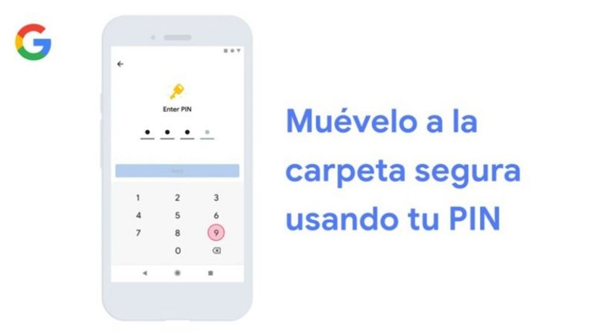 Files de Google que funciona con un PIN de 4 dígitos