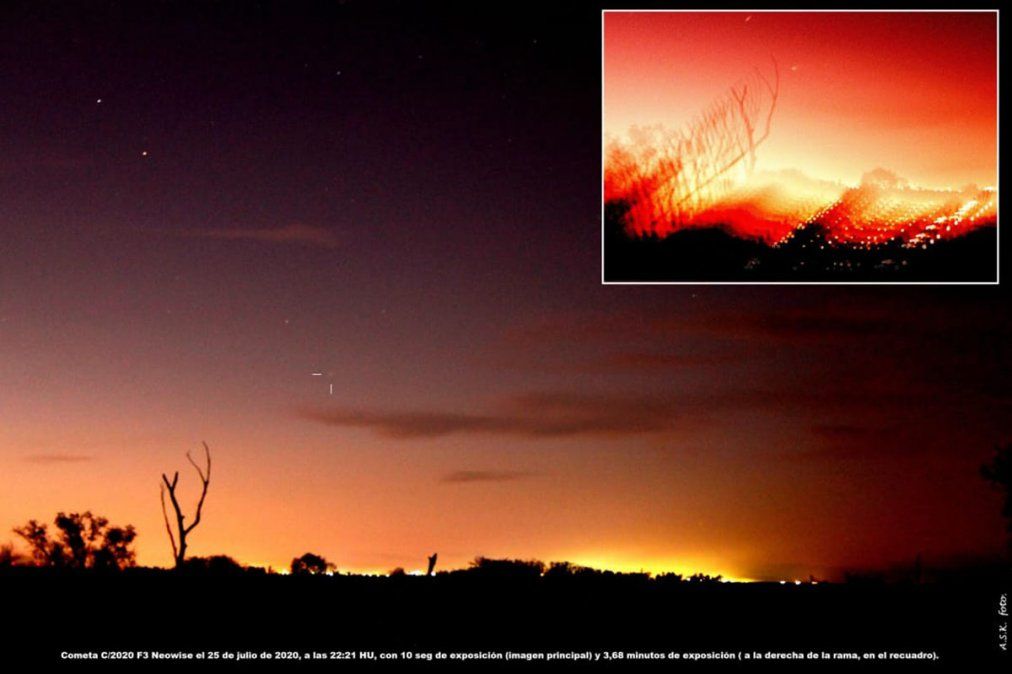 Cometa Neowise en Rosario, por Aldo Kleiman.