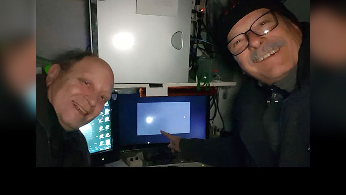 Víctor Buso y José Luis Sánchez capturaron el cometa Neowise desde la ciudad de Rosario, en el observatorio Gémini Austral.