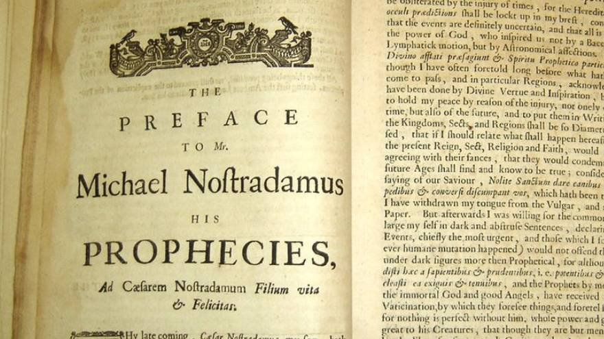 Una de las ediciones del libro de Nostradamus