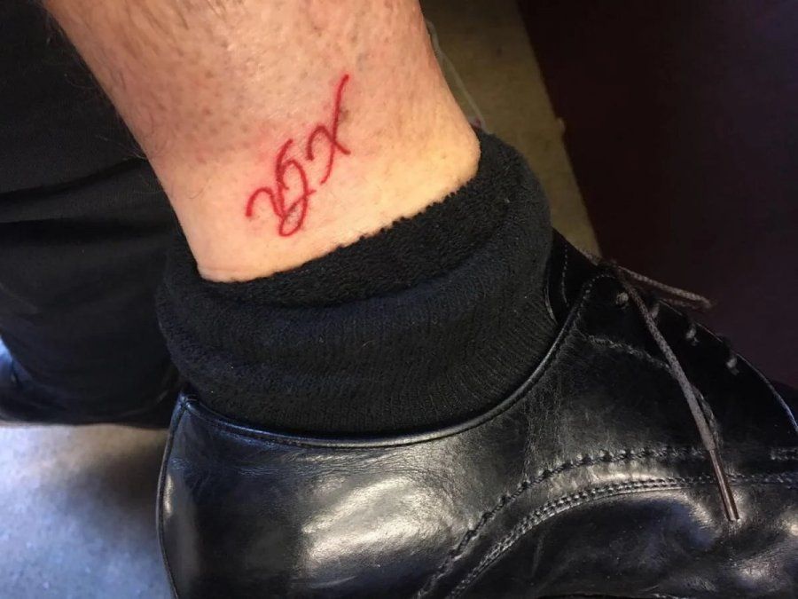 Javier Naselli se tatuó las iniciales de Vicky/Foto: Archivo 