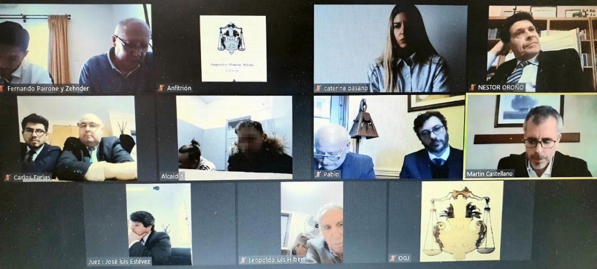 La audiencia de imputación se llevó a cabo de manera online.