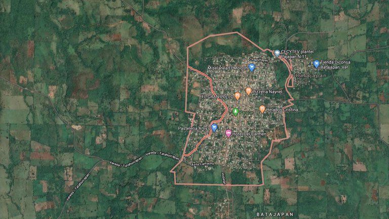 Pajapan tiene una población que supera los 14,000 habitantes (Imagen: Google maps)