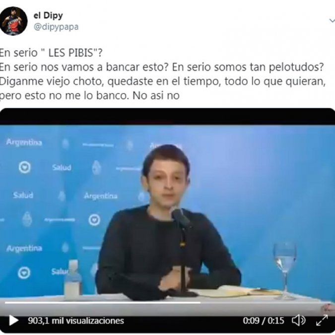 El mensaje de El Dipy que despertó la crítica de Pablo Echarri