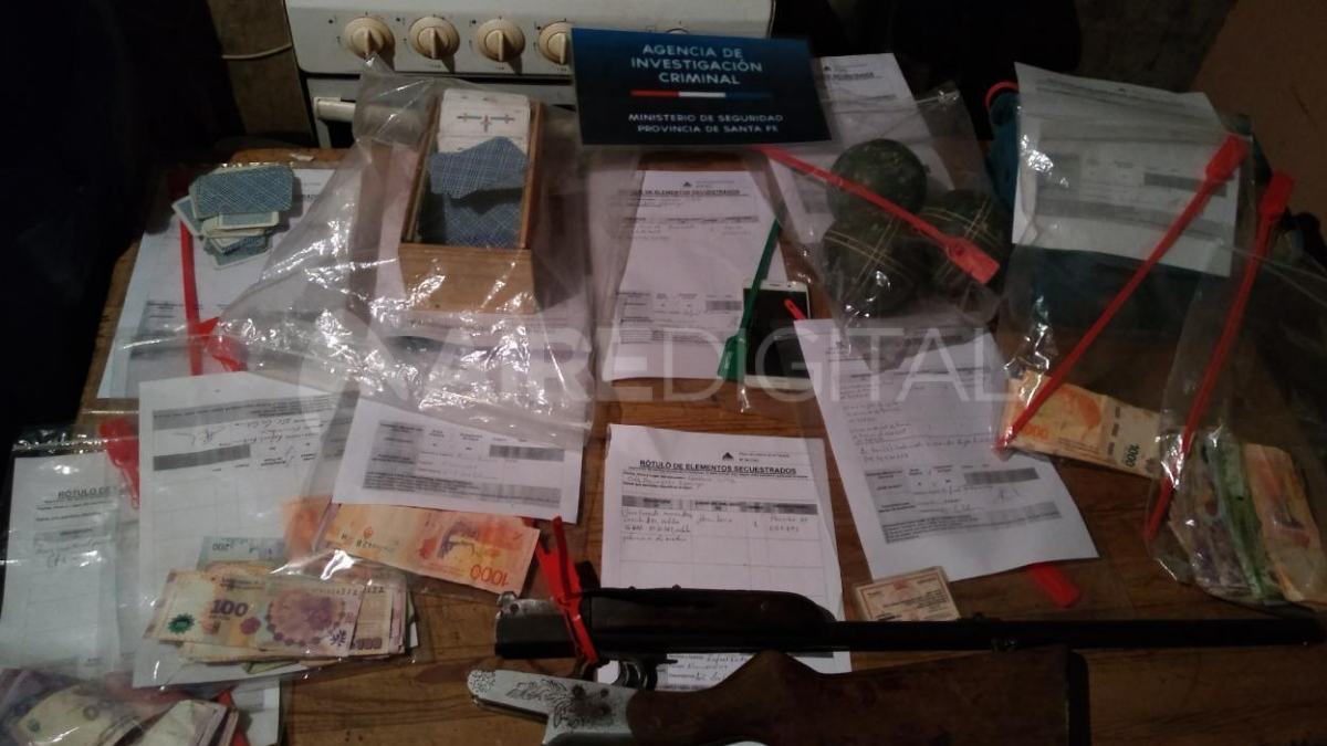 Parte de los elementos secuestrados