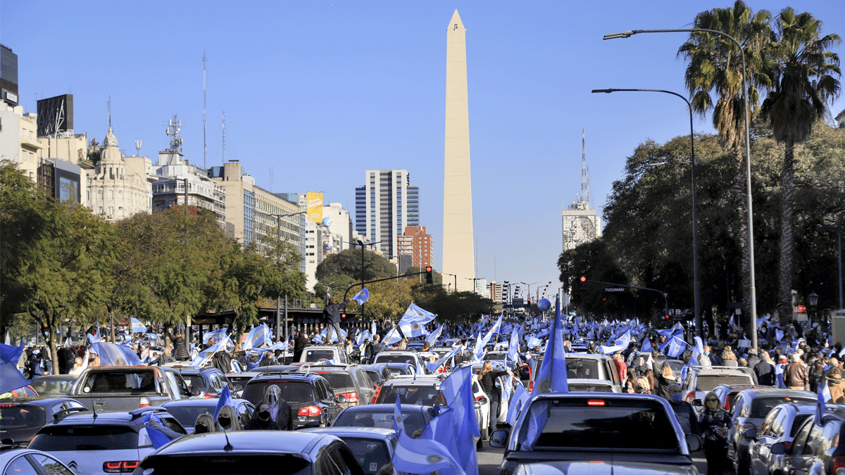 Así se vio en el Obelisco y distintos puntos del país el