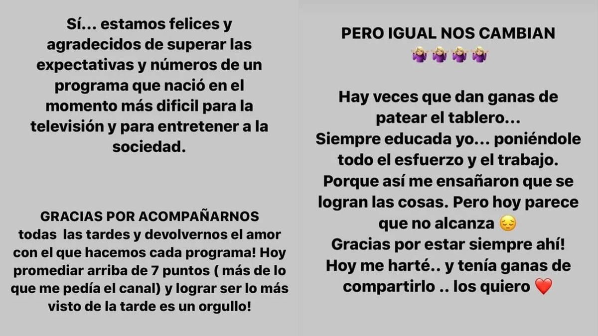 El descargo de Mariana Fabiani en su cuenta oficial de Instagram