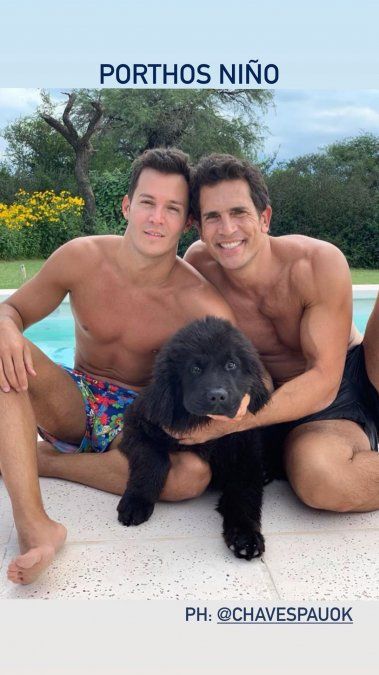 Diego Ramos junto a Mauro, su novio.