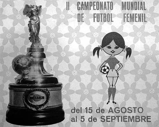 Póster del II Campeonato Mundial de Fútbol Femenil de México 1971.