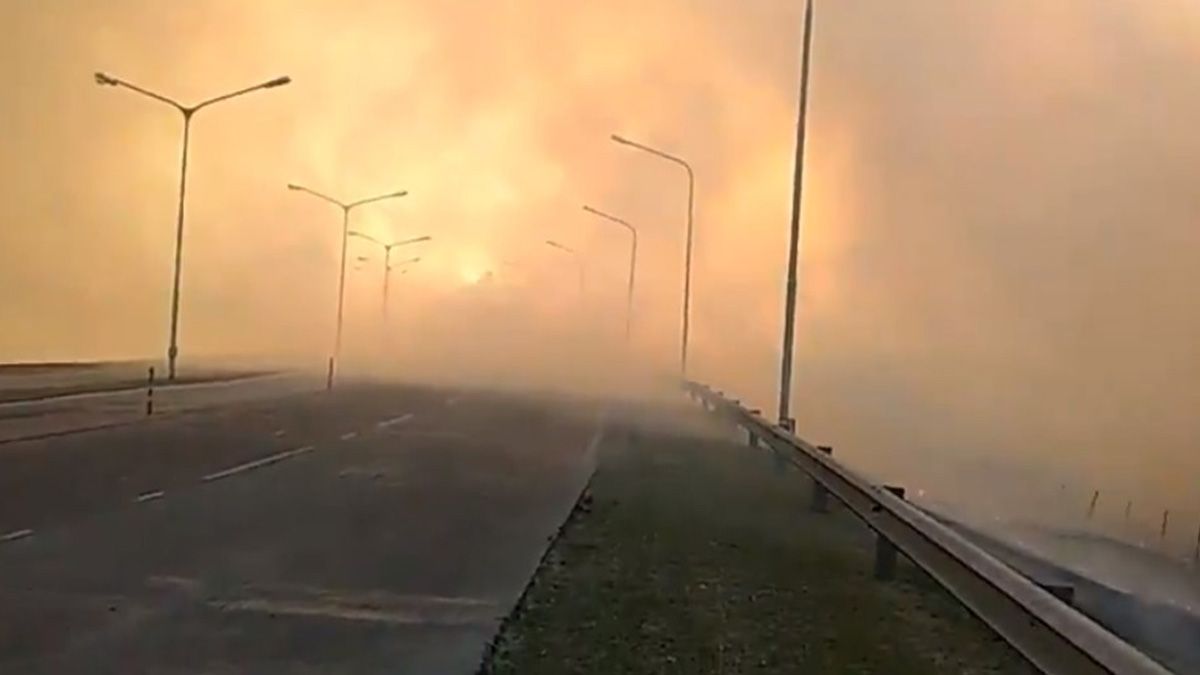 El humo redujo notablemente la visibilidad en el Túnel Subfluvial.