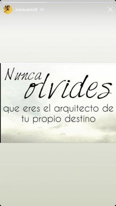 El delantero del Barcelona publicó un mensaje en las últimas horas a través de su cuenta de Instagram.