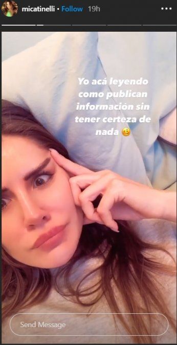 Mica Tinelli enojada
