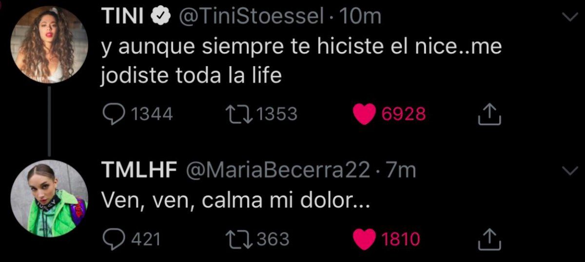 Tuit de Tini Stoessel 