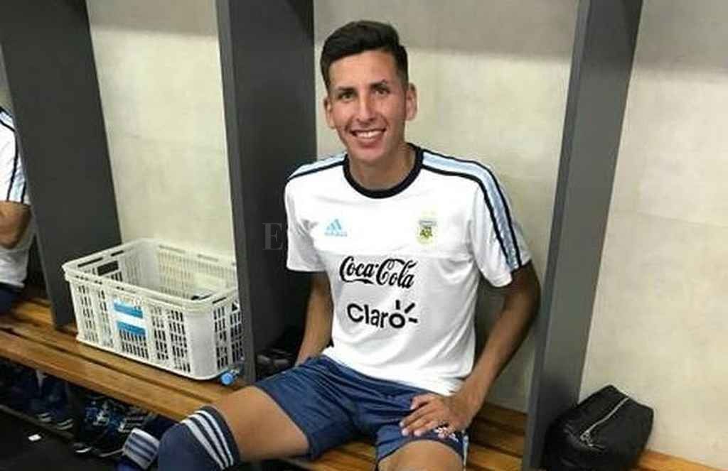 El juvenil Mariano Gómez, en los entrenamientos con la selección argentina juvenil.