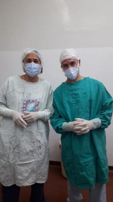 La doctora Cristina Bondesio y el doctor Pablo Deromedis