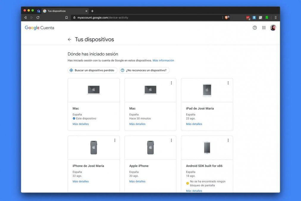 Cómo cerrar sesión en todos los dispositivos.