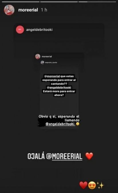 La postulación de More Rial/Foto: Instagram