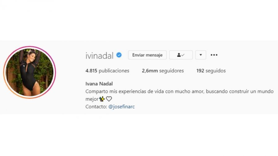 ¿PELIGRO EN INSTAGRAM? IVANA NADAL TIENE MÁS DE DOS MILLONES SEISCIENTOS MIL SEGUIDORES