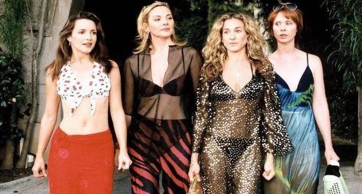 Las protagonistas de "Sex and The City" en plena acción.