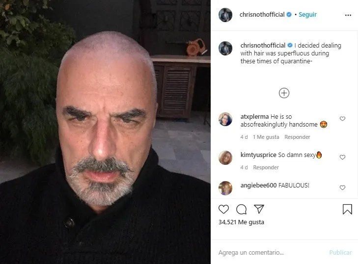 El nuevo look de Chris Noth, estrella de "Sex and The City".