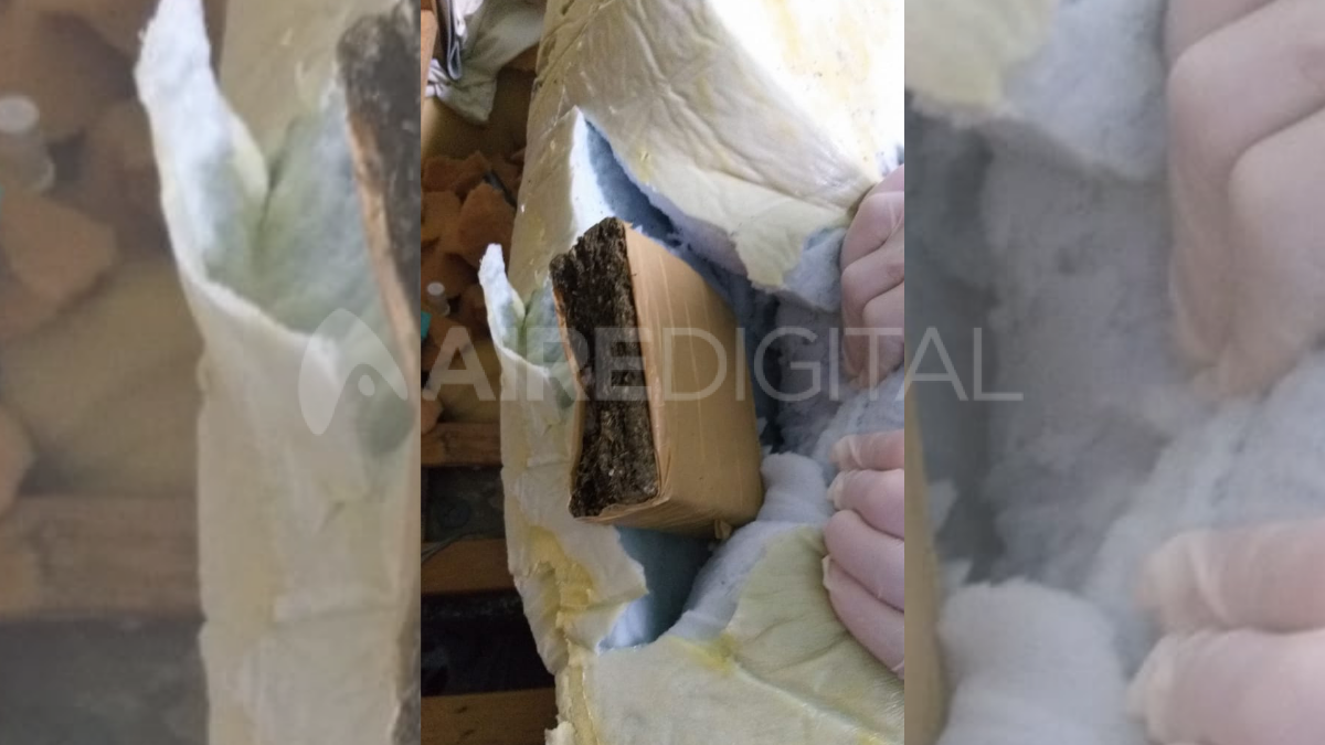 La droga incautada eran dos ladrillos de marihuana 