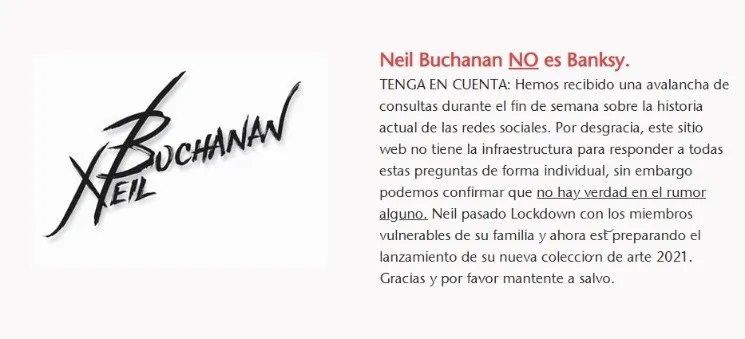 El comunicado de Neil Buchanan.