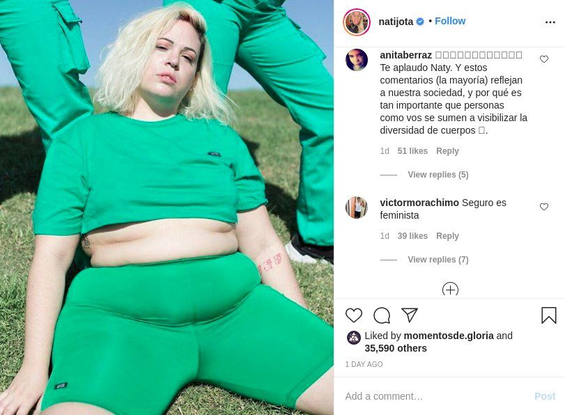 Nati jota contra la gordo fobia 