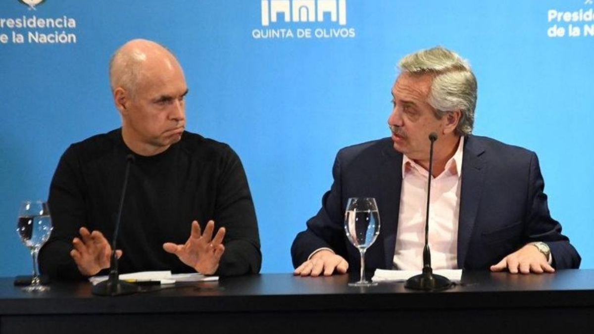Larreta y Fernández, antes de que el presidente decidiera el recorte de fondos coparticipables a CABA