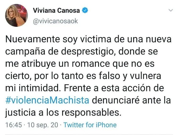Tuit de Viviana Canosa
