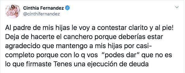 LOS TERRIBLES TUITS DE CINTHIA EN CONTRA DE DEFEDERICO. OTRA VEZ LE DECLARO LA GUERRA.