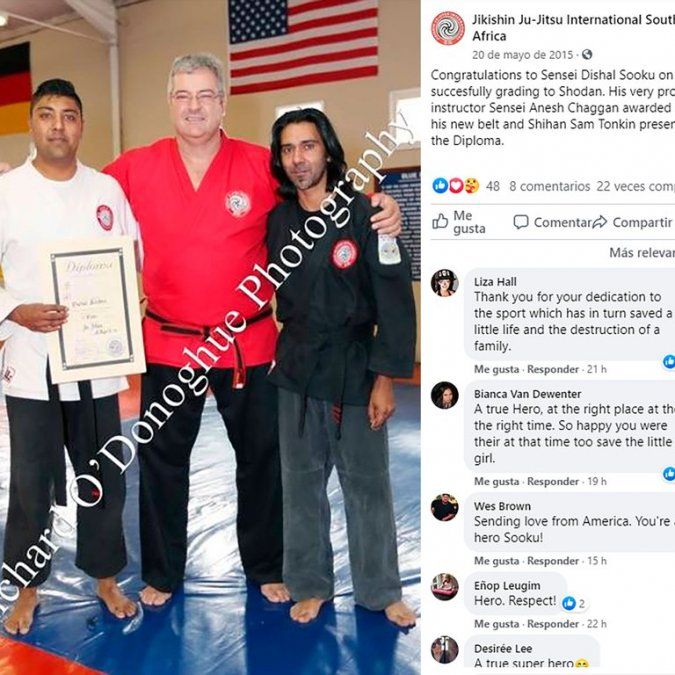 Sooku, en 2015, recibiendo un nuevo cinturón de Ju-Jitsu