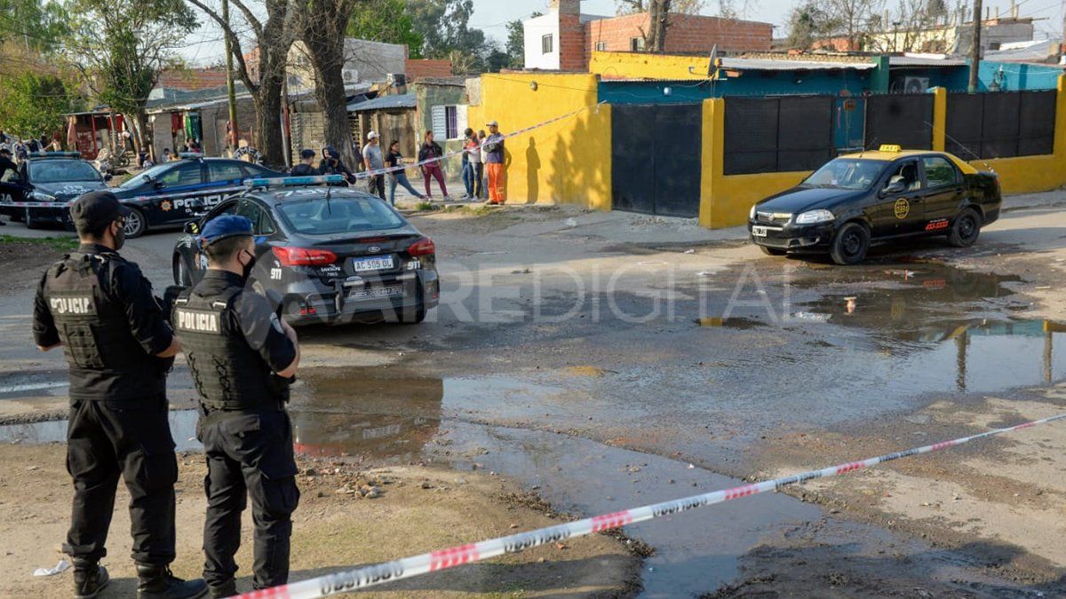 La escena del crimen en Rosario. 