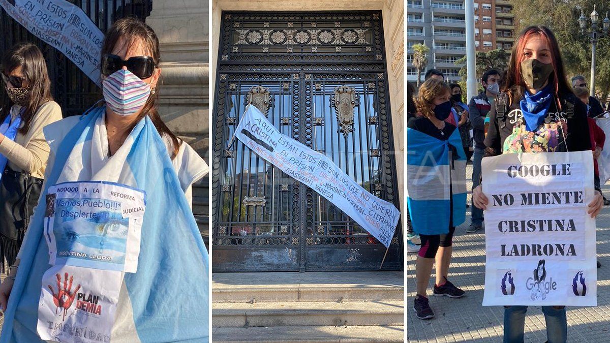 Alrededor de las 17 horas, vecinos se acercaron a la Plaza de Mayo a manifestarse contra las medidas por la pandemia.