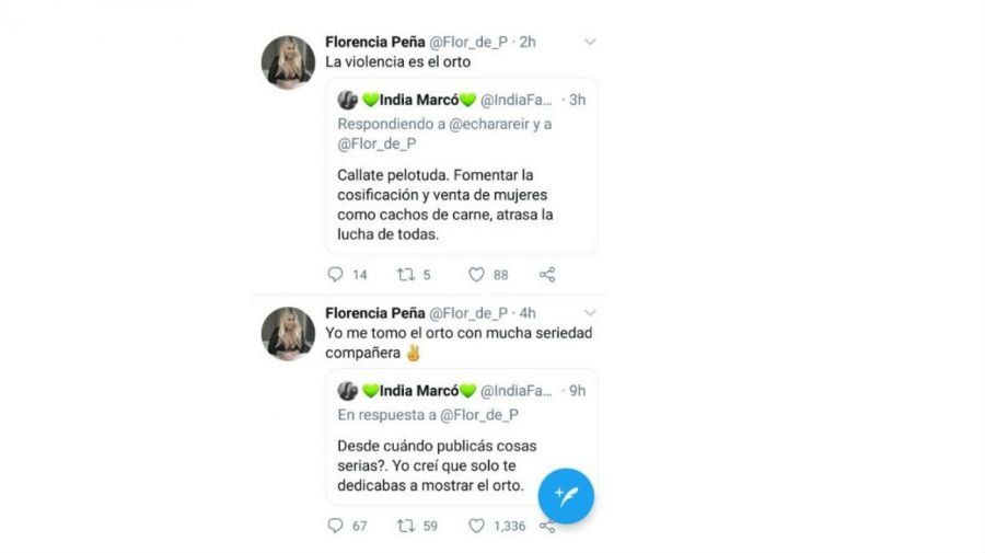 tuit de Florencia Peña