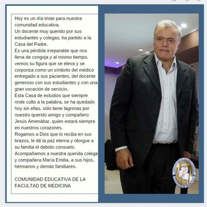 El homenaje de la UNT al doctor Jesús María Amenábar.