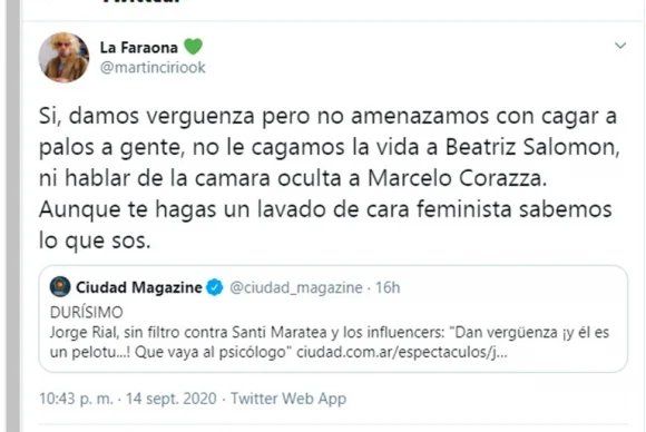 El fuerte tweet de La Faraona contra Jorge Rial